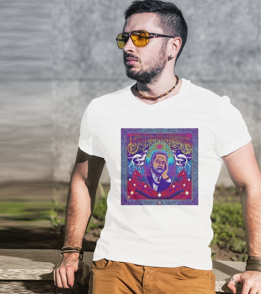 Truth And Dragons Psychedelic Portrait Neon T-Shirt