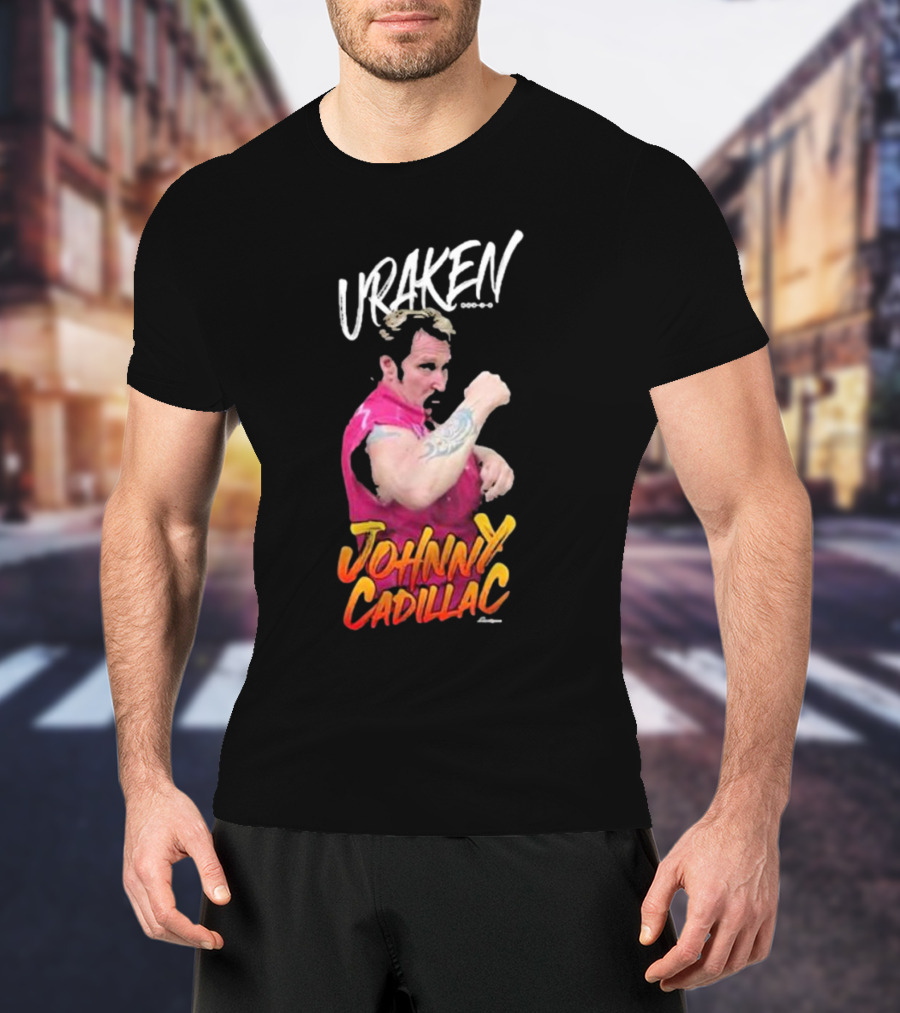 Uraken Johnny Cadillac Martial Arts Enthusiast With Dynamic Pose And Bold Colors T-Shirt