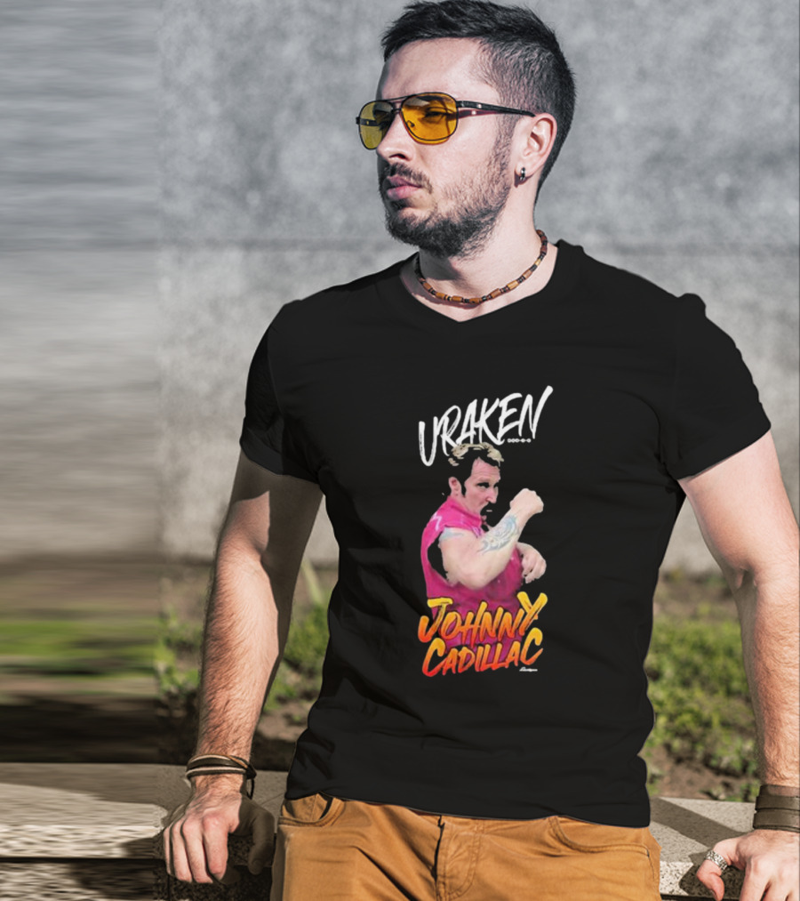 Uraken Johnny Cadillac Martial Arts Enthusiast With Dynamic Pose And Bold Colors T-Shirt