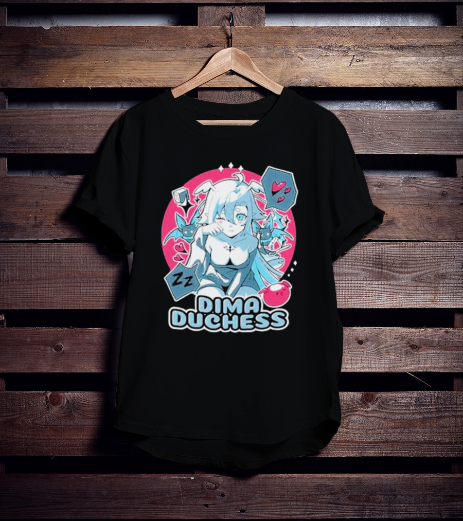 Uwumarket Dimatheduchess Sleepy Soup Dima Duchess Hearts Zzz Bat Wings T-Shirt