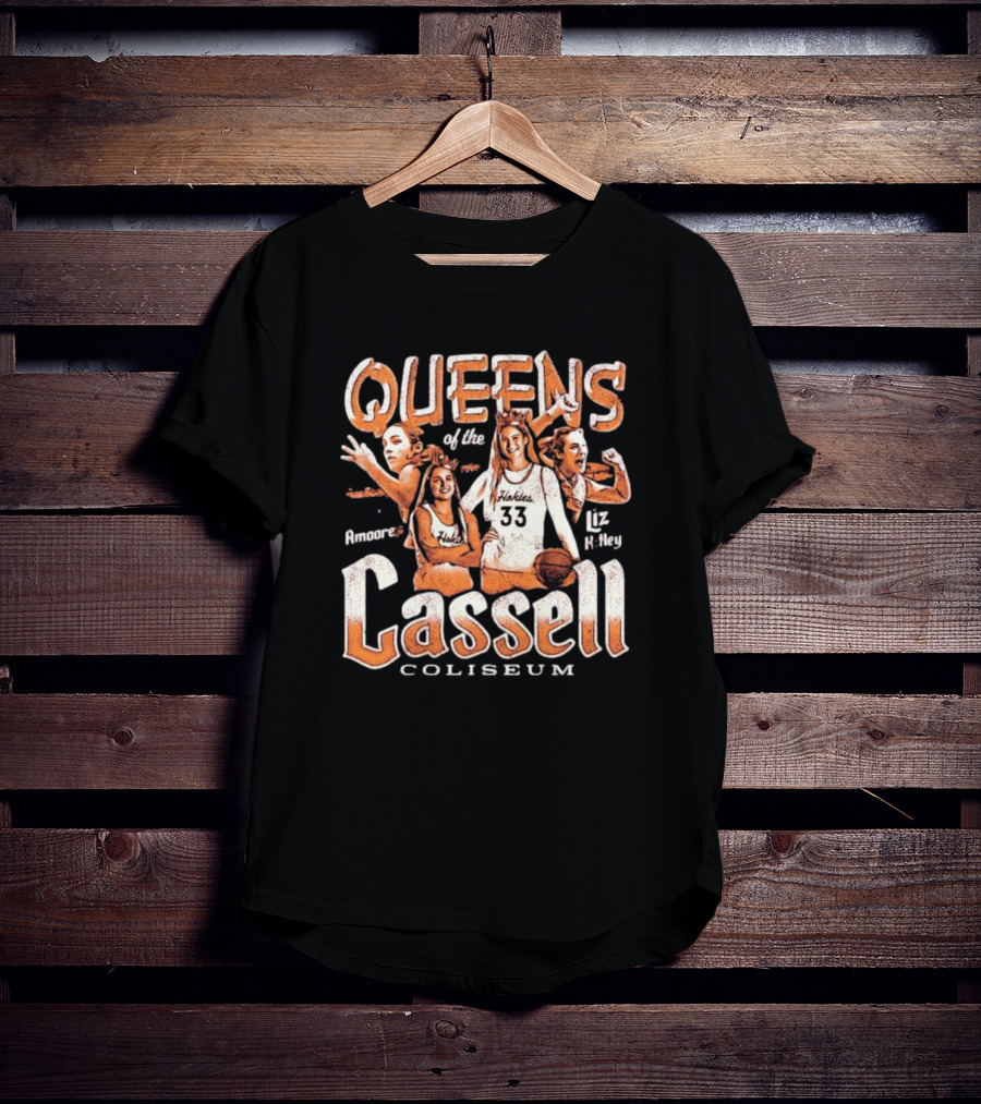 Virginia Tech Hokies Liz Kitley Georgia Amoore Queens Of Cassell Coliseum T-Shirt