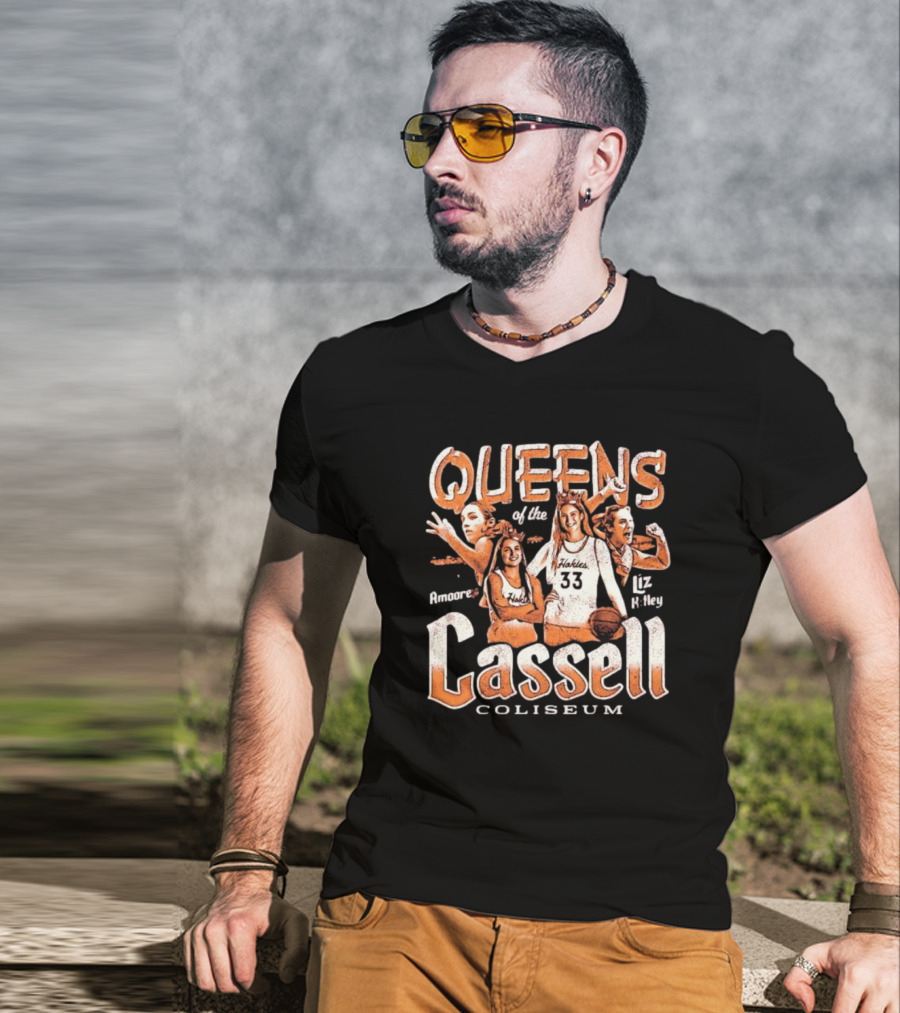 Virginia Tech Hokies Liz Kitley Georgia Amoore Queens Of Cassell Coliseum T-Shirt