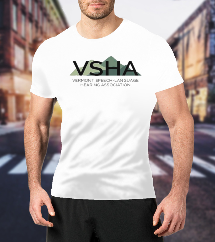 VSHA Vermont Speech-Language Hearing Association Mountain T-Shirt