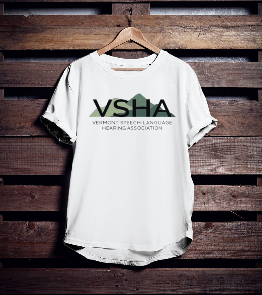 VSHA Vermont Speech-Language Hearing Association Mountain T-Shirt