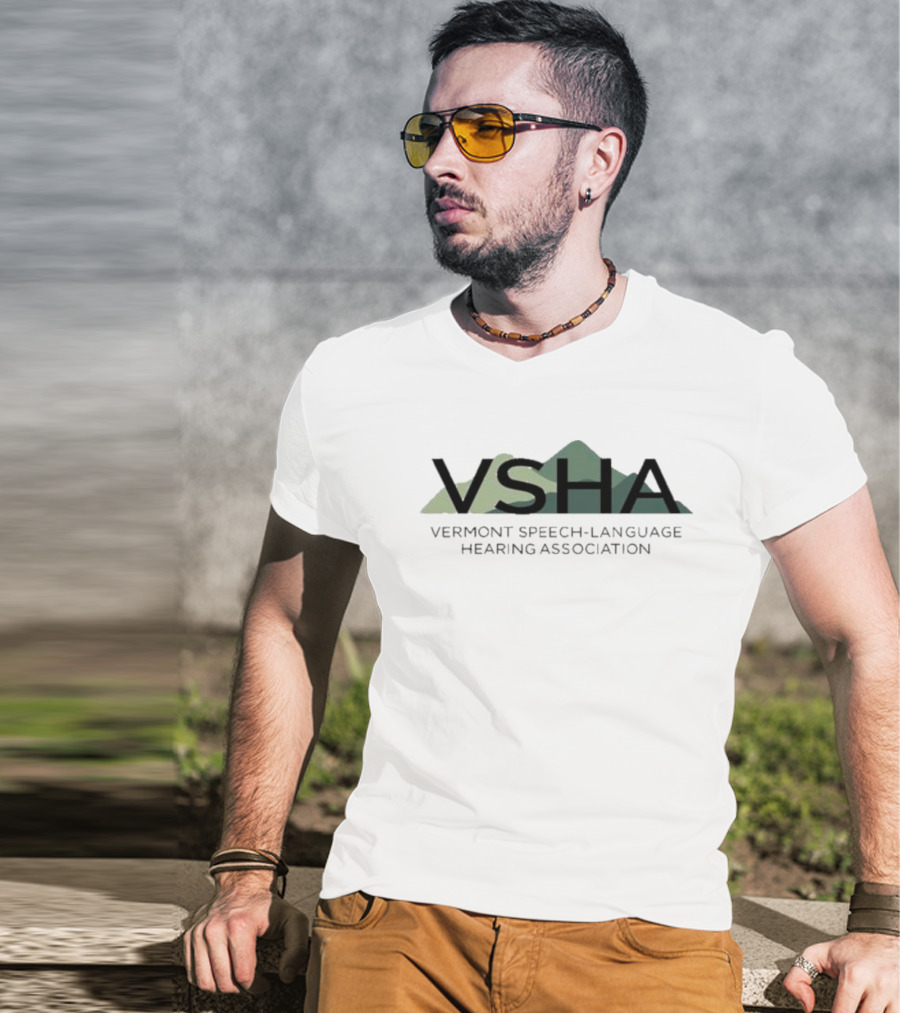 VSHA Vermont Speech-Language Hearing Association Mountain T-Shirt