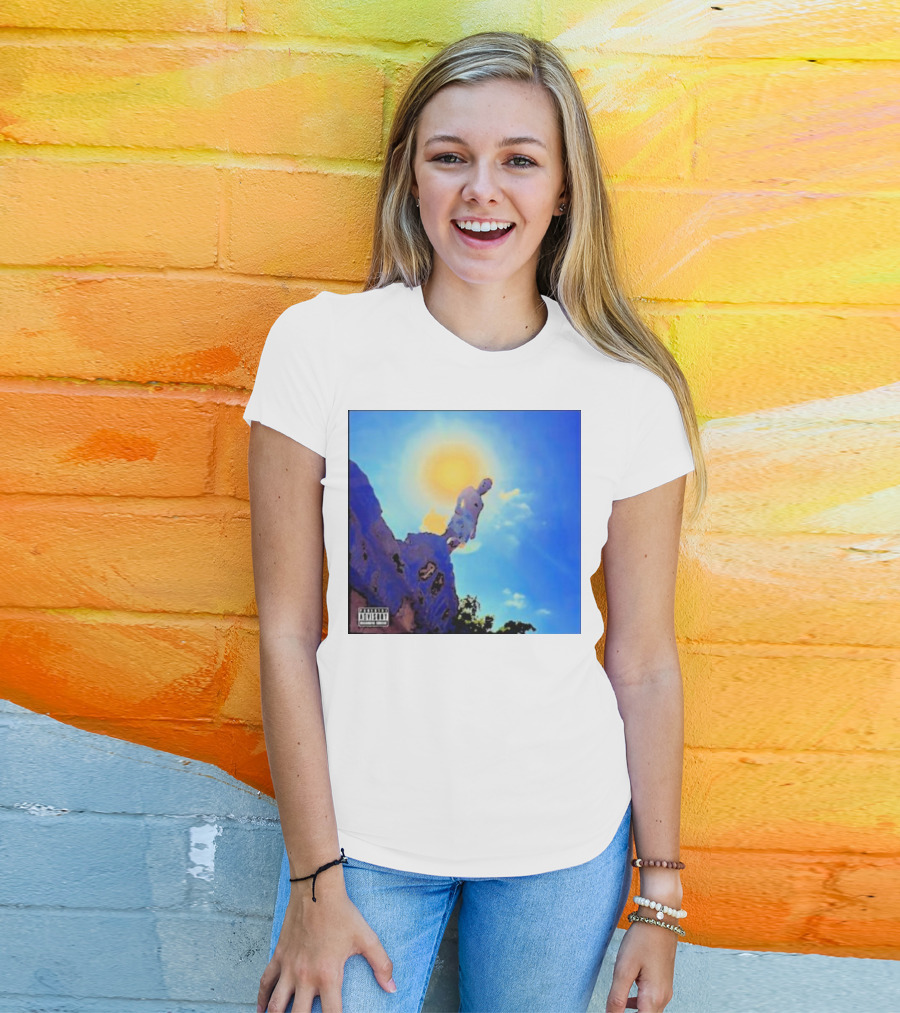 Wagmi Music Images Figure On Cliff With Sun And Clouds Cover T-Shirt