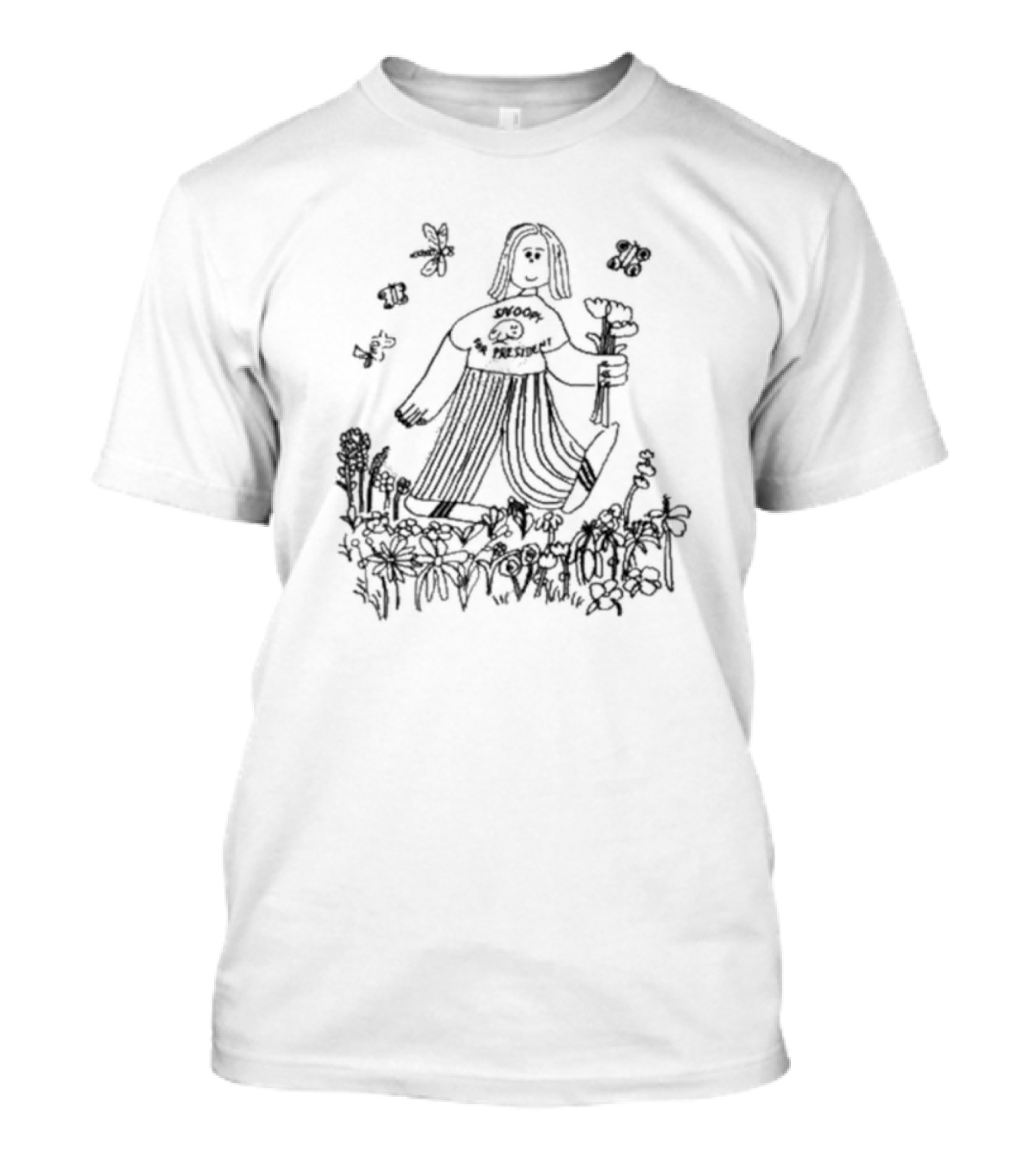 Support The Pollinators Walking With Flowers T-Shirt