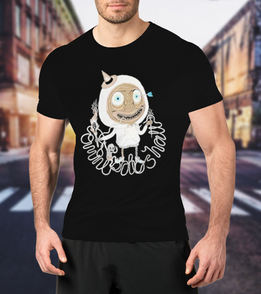 Omnipollos Shast Mr Teeth Alien Mask And Wand Character T-Shirt