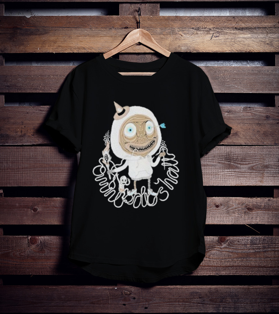 Omnipollos Shast Mr Teeth Alien Mask And Wand Character T-Shirt