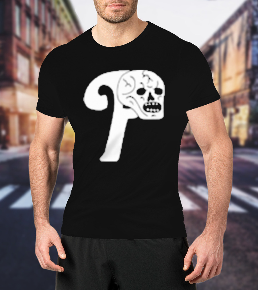 Philadelphia The Fighting Piss Missiles Skull T-Shirt