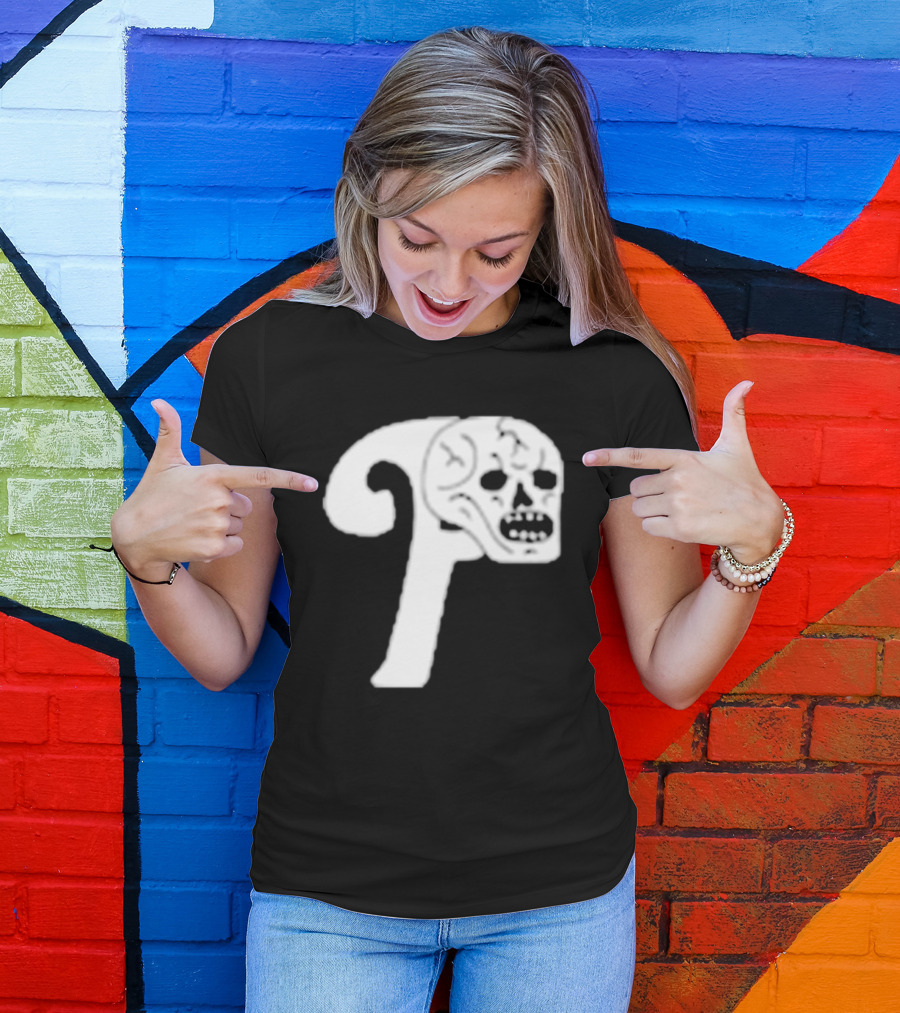 Philadelphia The Fighting Piss Missiles Skull T-Shirt