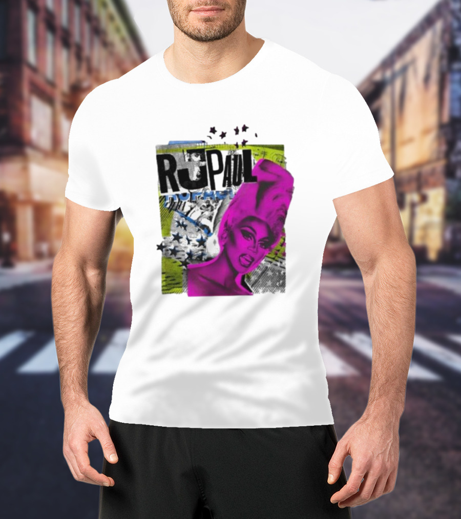 Rupaul Star Power Glam Pop Art Collage T-Shirt
