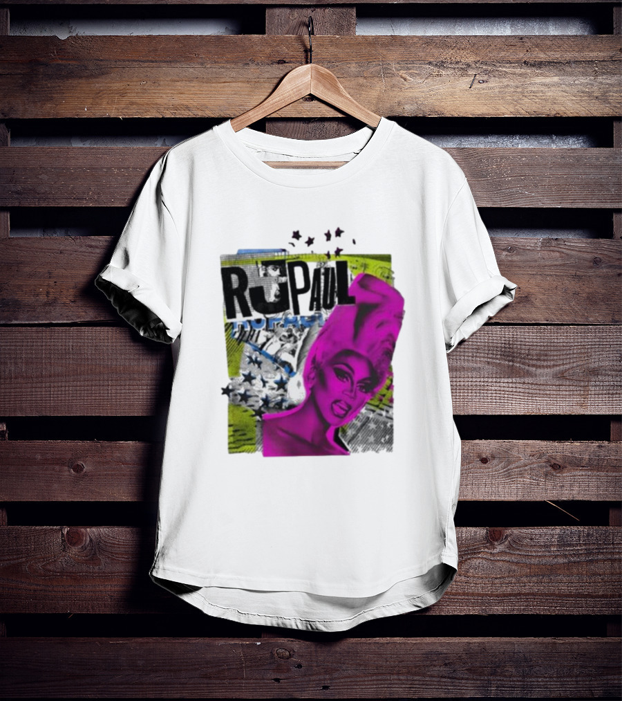 Rupaul Star Power Glam Pop Art Collage T-Shirt