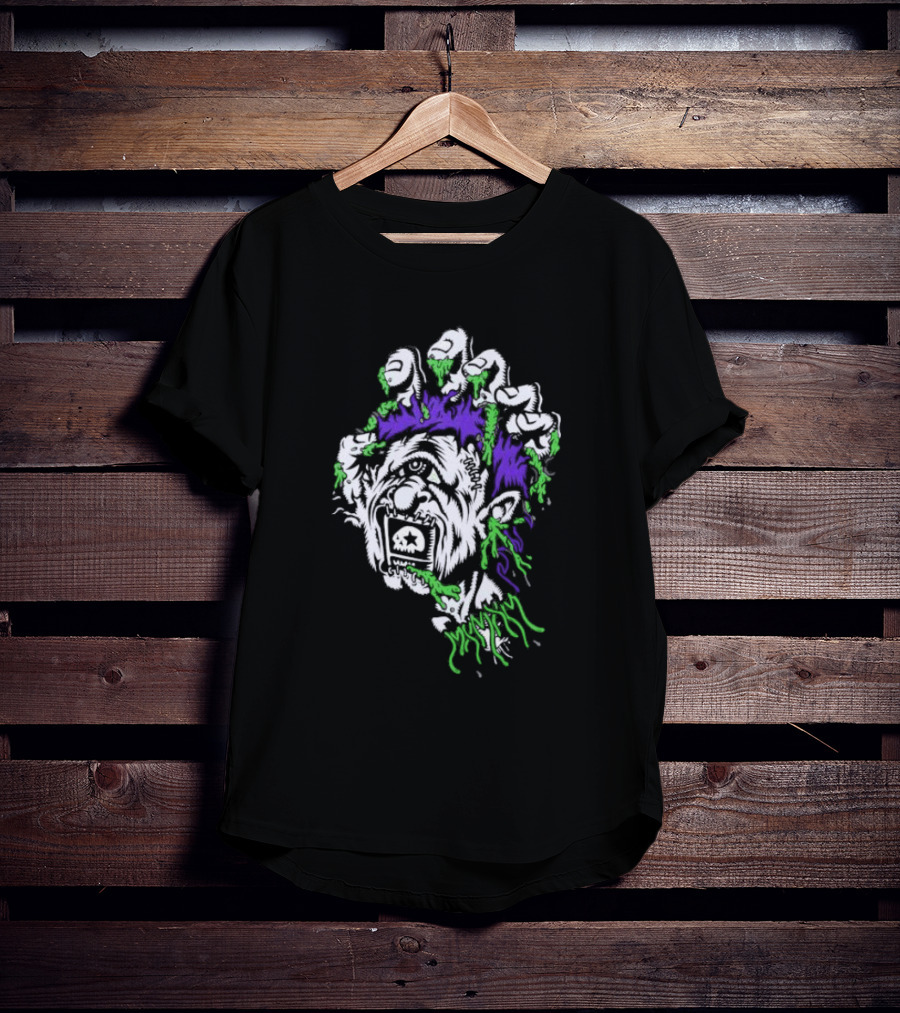 Santa Cruz X Mxmxm Screaming Head Zombie Cyclops Mutant Purple Green Hair Five Finger Monster T-Shirt