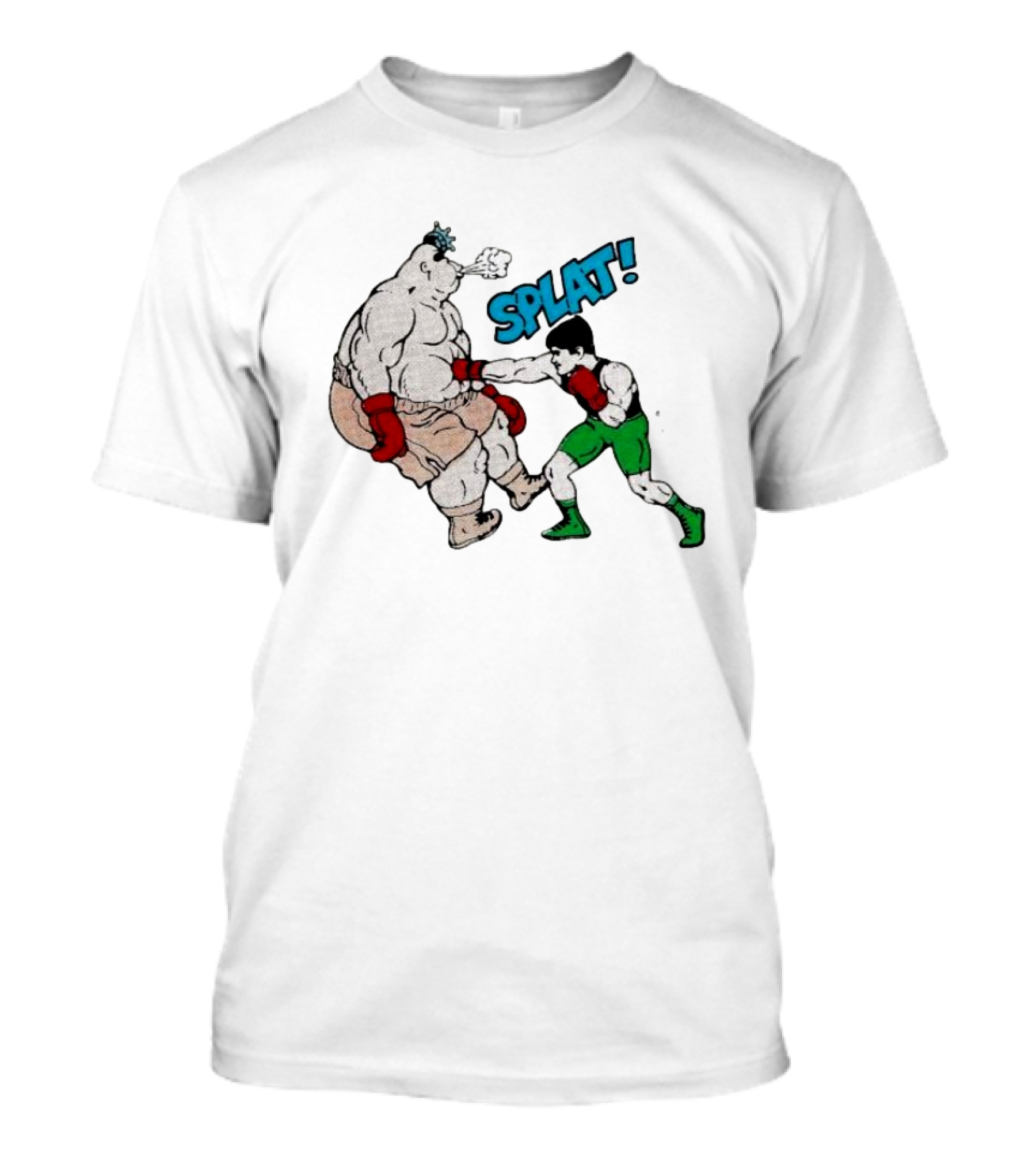 Punch-Out Splat 1989 Nintendo Of America Inc Boxing Match With Little Mac And Opponent T-Shirt