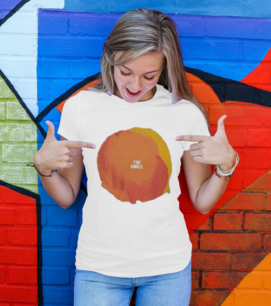 The Smile Sun Paint Texture Art Circle T-Shirt