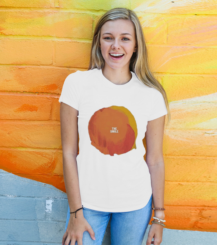 The Smile Sun Paint Texture Art Circle T-Shirt
