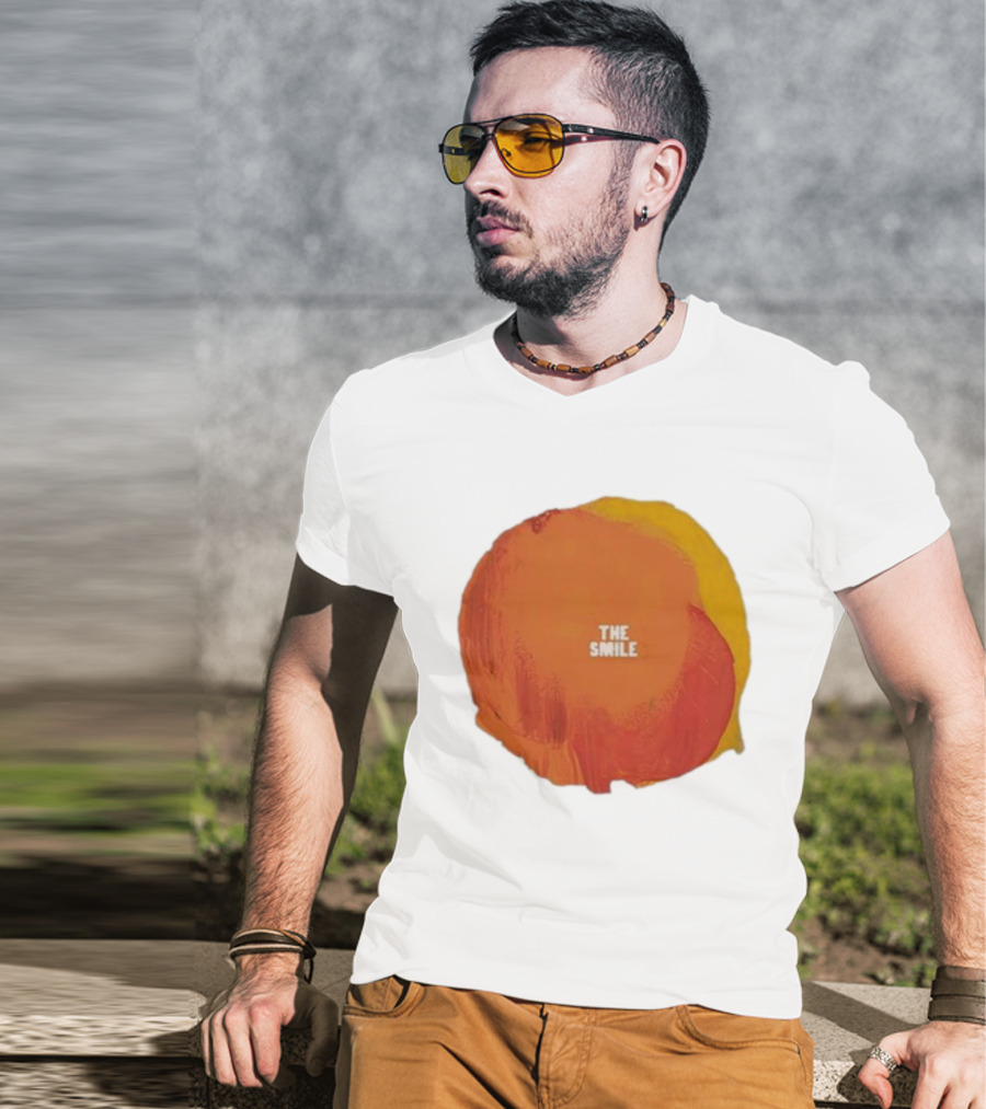 The Smile Sun Paint Texture Art Circle T-Shirt