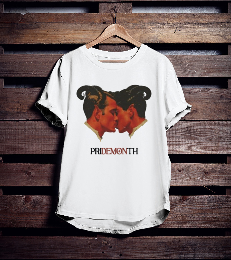 Vintage Fantasy Pride Month Pride Month Demon Lovers T-Shirt