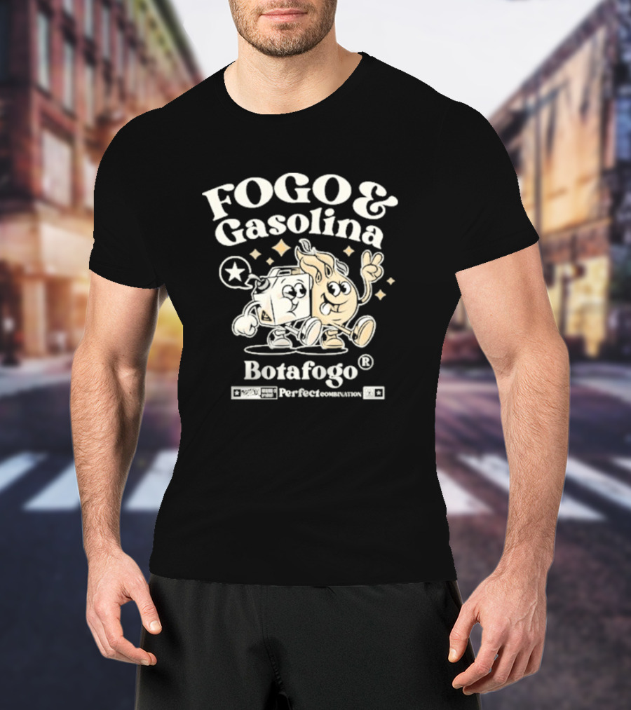 Fogo E Gasolina Botafogo Perfect Combination T-Shirt