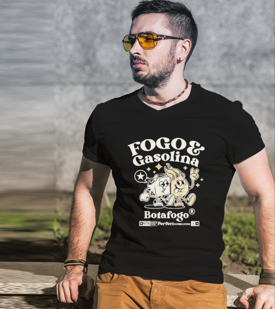Fogo E Gasolina Botafogo Perfect Combination T-Shirt