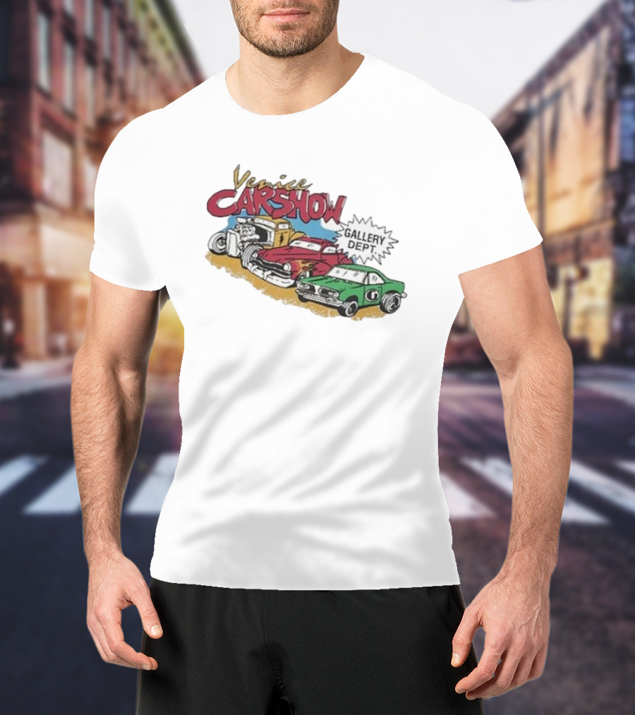 Venice Car Show Gallery Dept Vintage Cars Racing T-Shirt