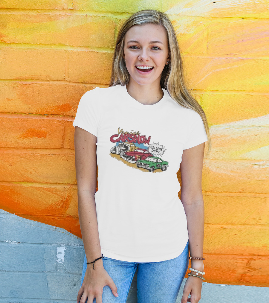 Venice Car Show Gallery Dept Vintage Cars Racing T-Shirt