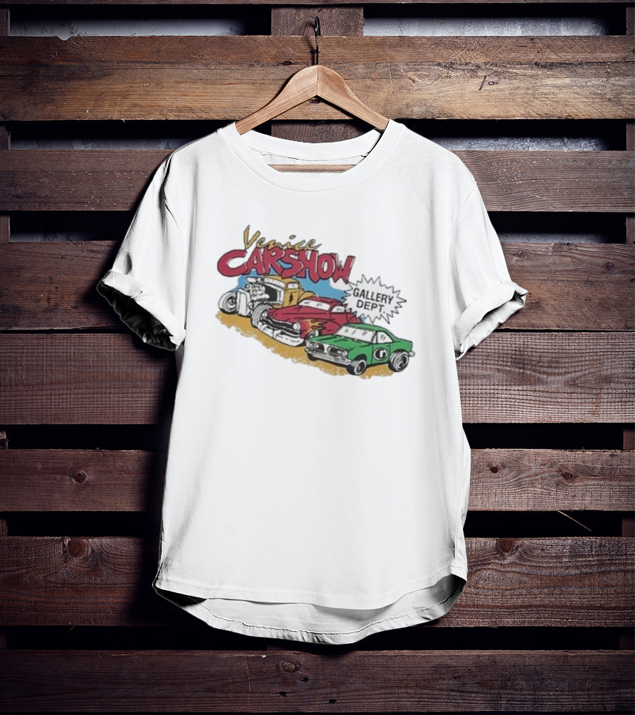 Venice Car Show Gallery Dept Vintage Cars Racing T-Shirt
