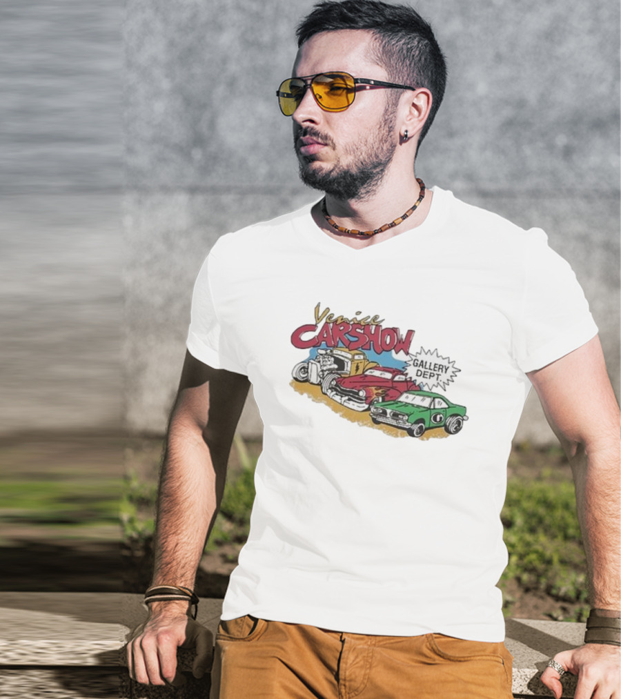 Venice Car Show Gallery Dept Vintage Cars Racing T-Shirt