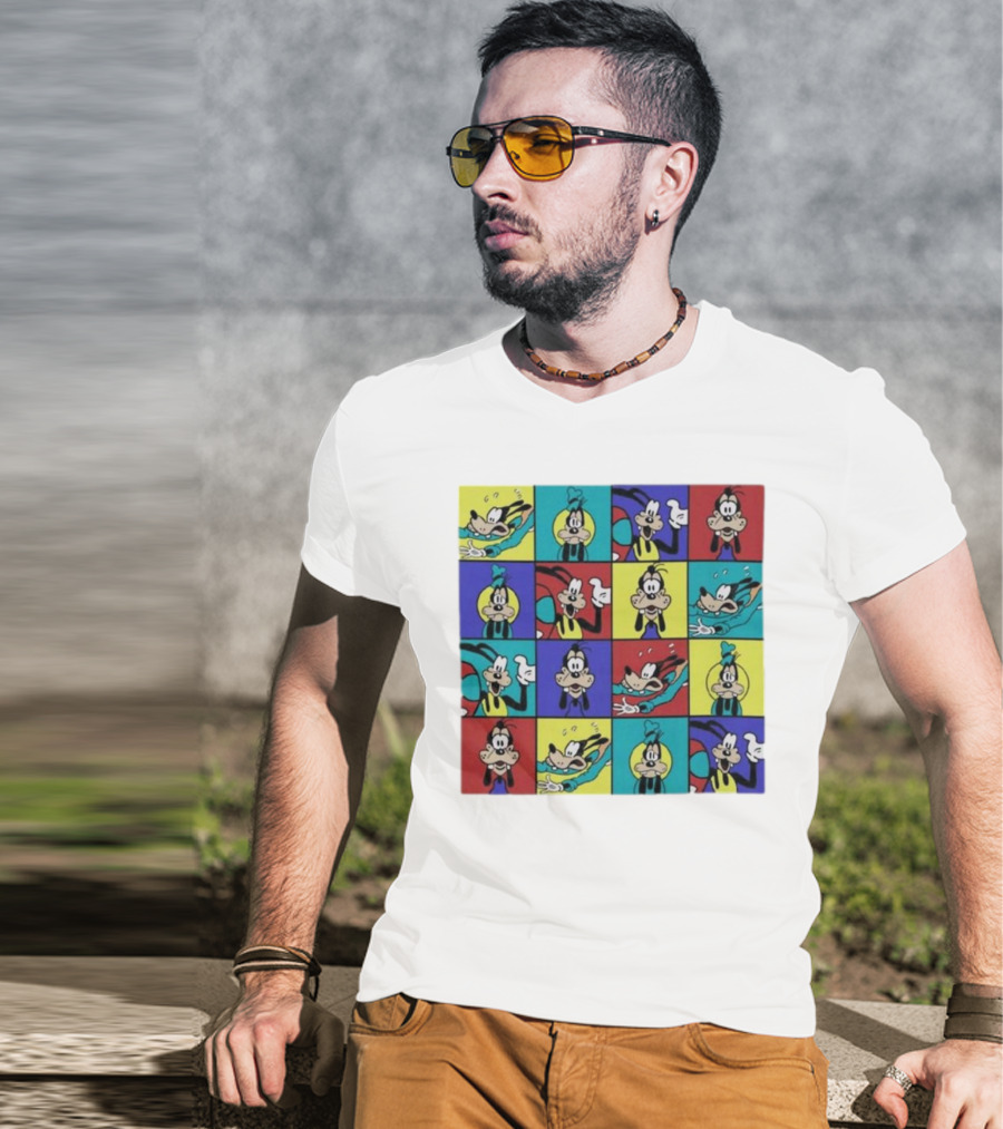 Goofy Multicolored Funny Face Expressions T-Shirt