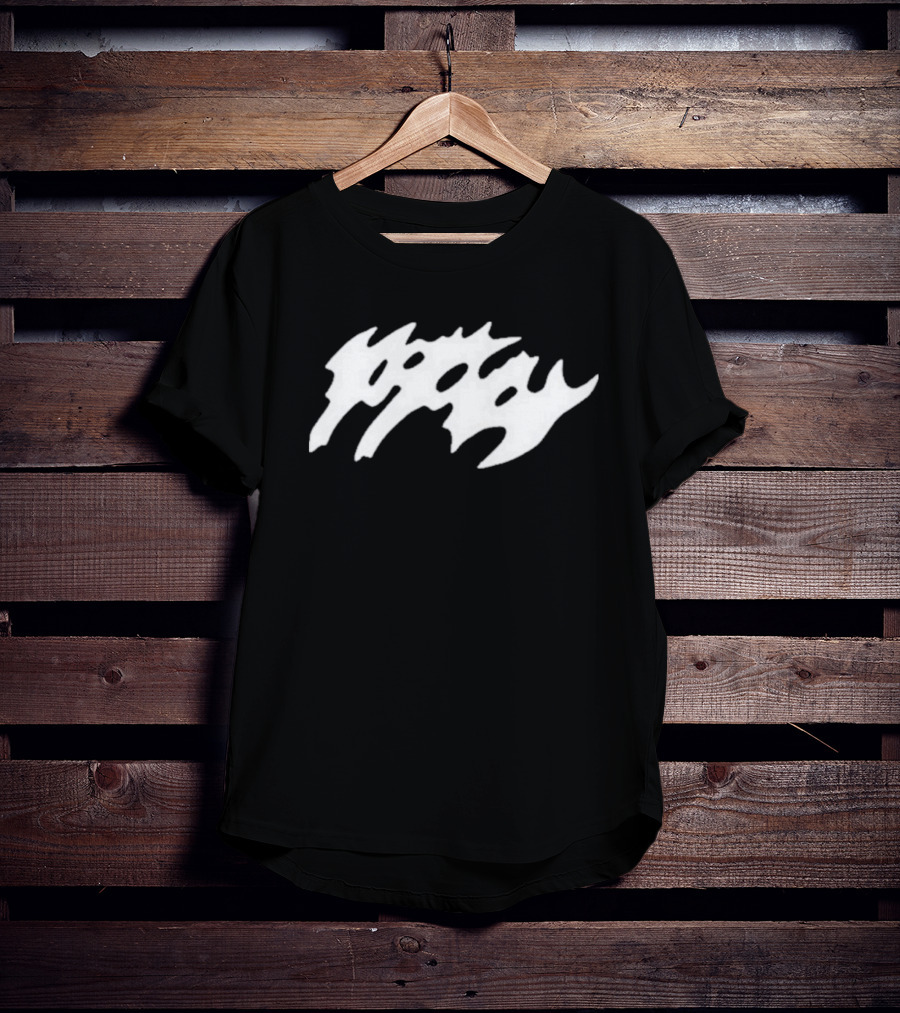 Poppy Updates Distorted Text T-Shirt