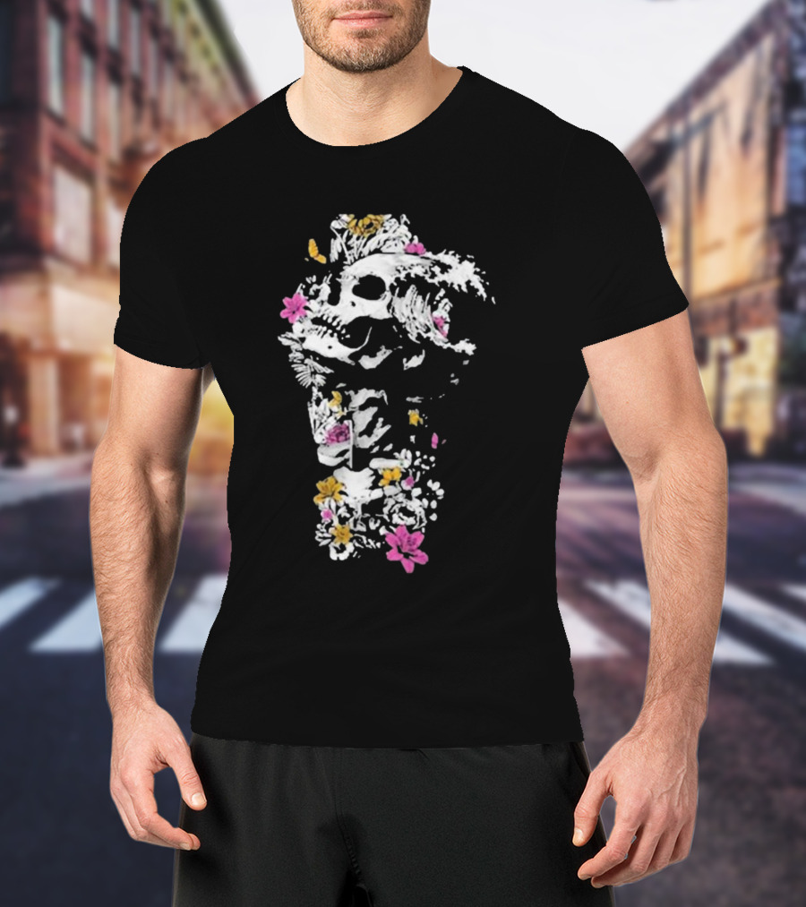 Sullivan King Skull Wave Floral Fusion T-Shirt