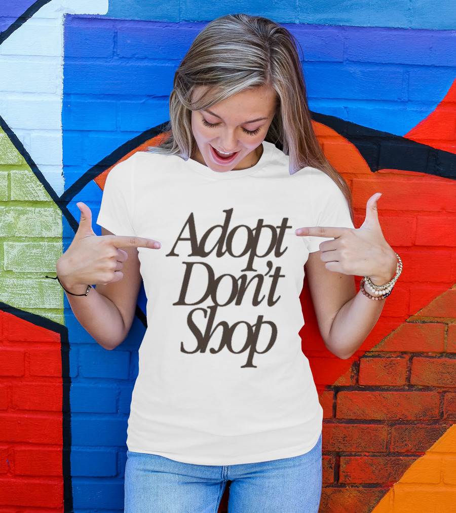 Miss Peaches Adopt Don’t Shop Message T-Shirt