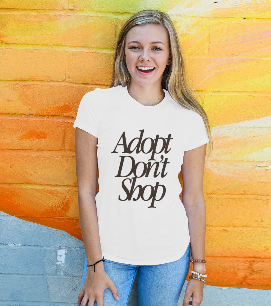 Miss Peaches Adopt Don’t Shop Message T-Shirt