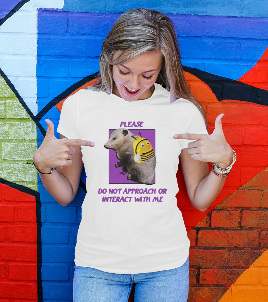 Possumcore Please Do Not Approach Or Interact With Me Bee Backpack T-Shirt