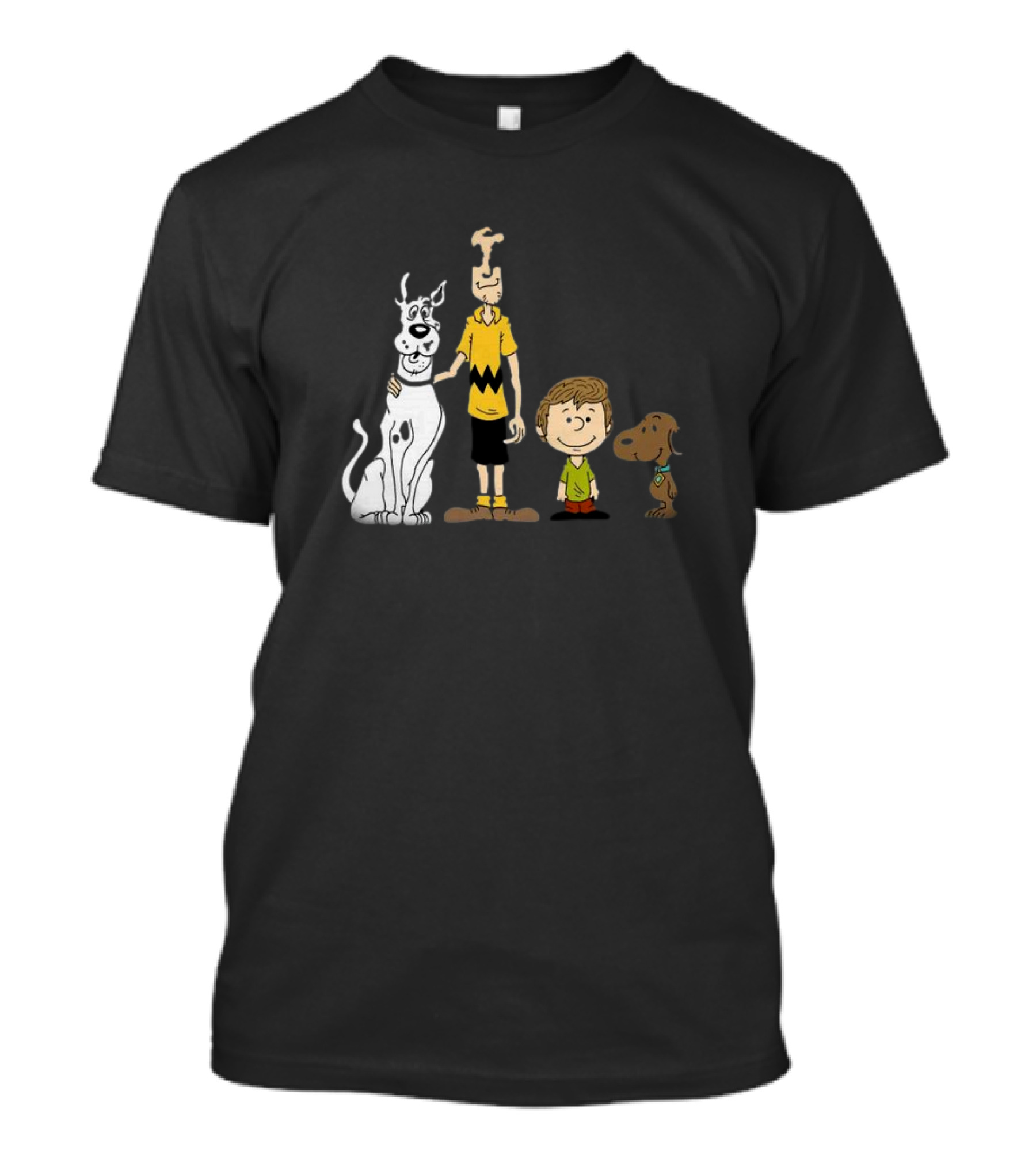 Snoopy Charlie Brown Scooby-Doo Shaggy Rogers Mashup T-Shirt