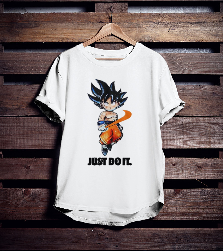 Son Goku Just Do It Dragon Ball Crossover T-Shirt