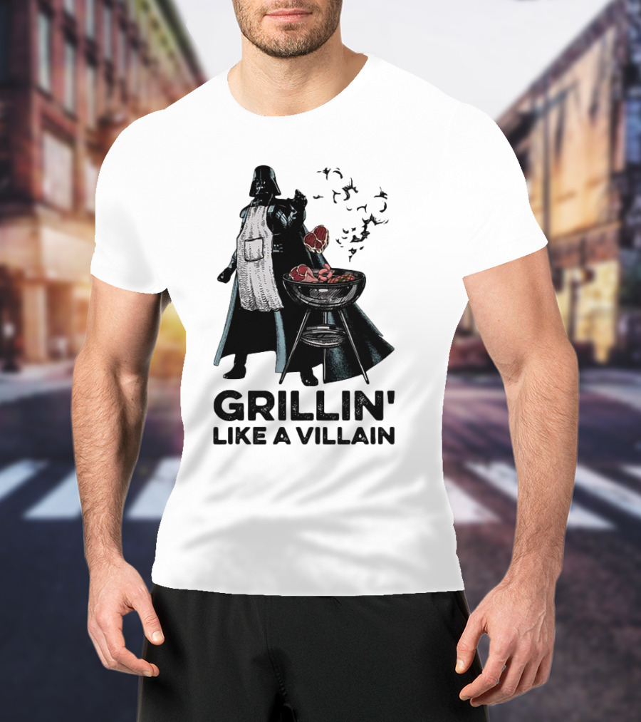 Star Wars Grillin' Like A Villain Darth Vader BBQ Scene T-Shirt