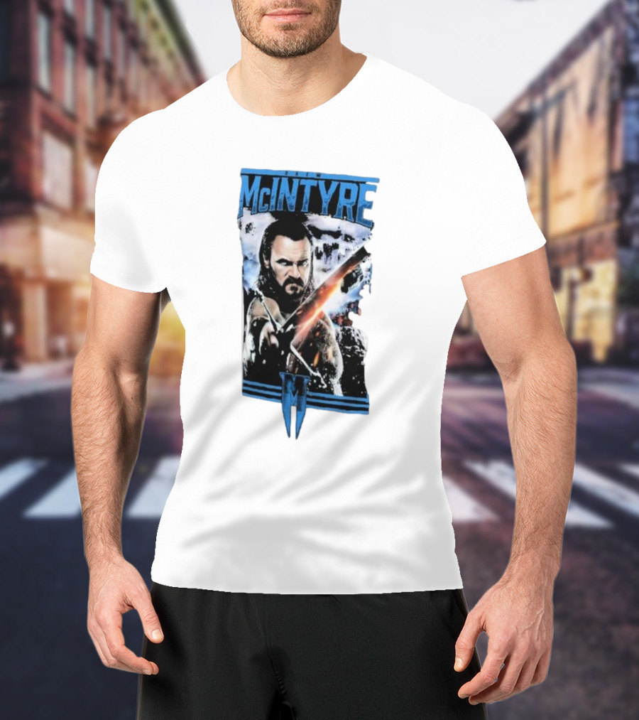 Drew McIntyre Clash Warrior With Sword And Determined Gaze T-Shirt