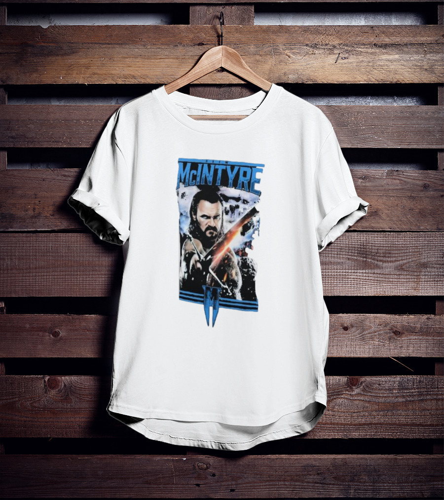 Drew McIntyre Clash Warrior With Sword And Determined Gaze T-Shirt