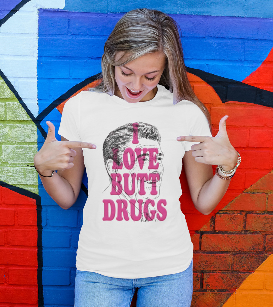 I Love Butt Drugs Retro Elvis T-Shirt