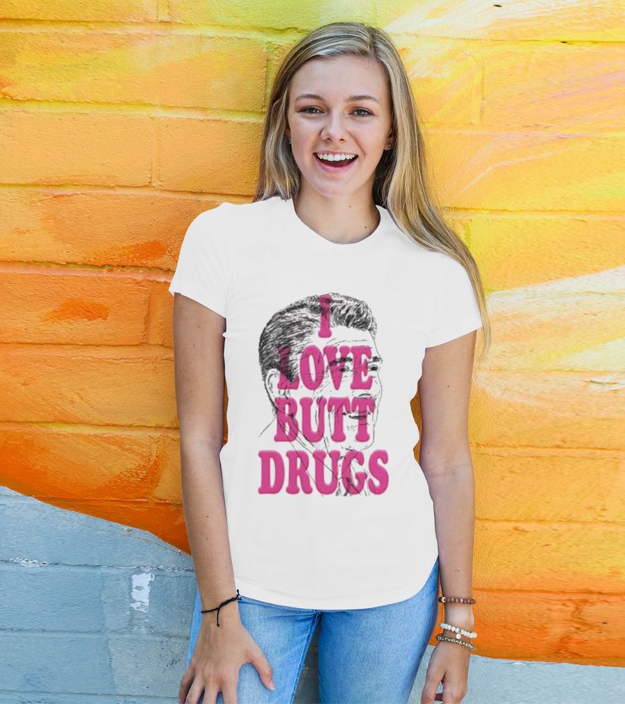 I Love Butt Drugs Retro Elvis T-Shirt