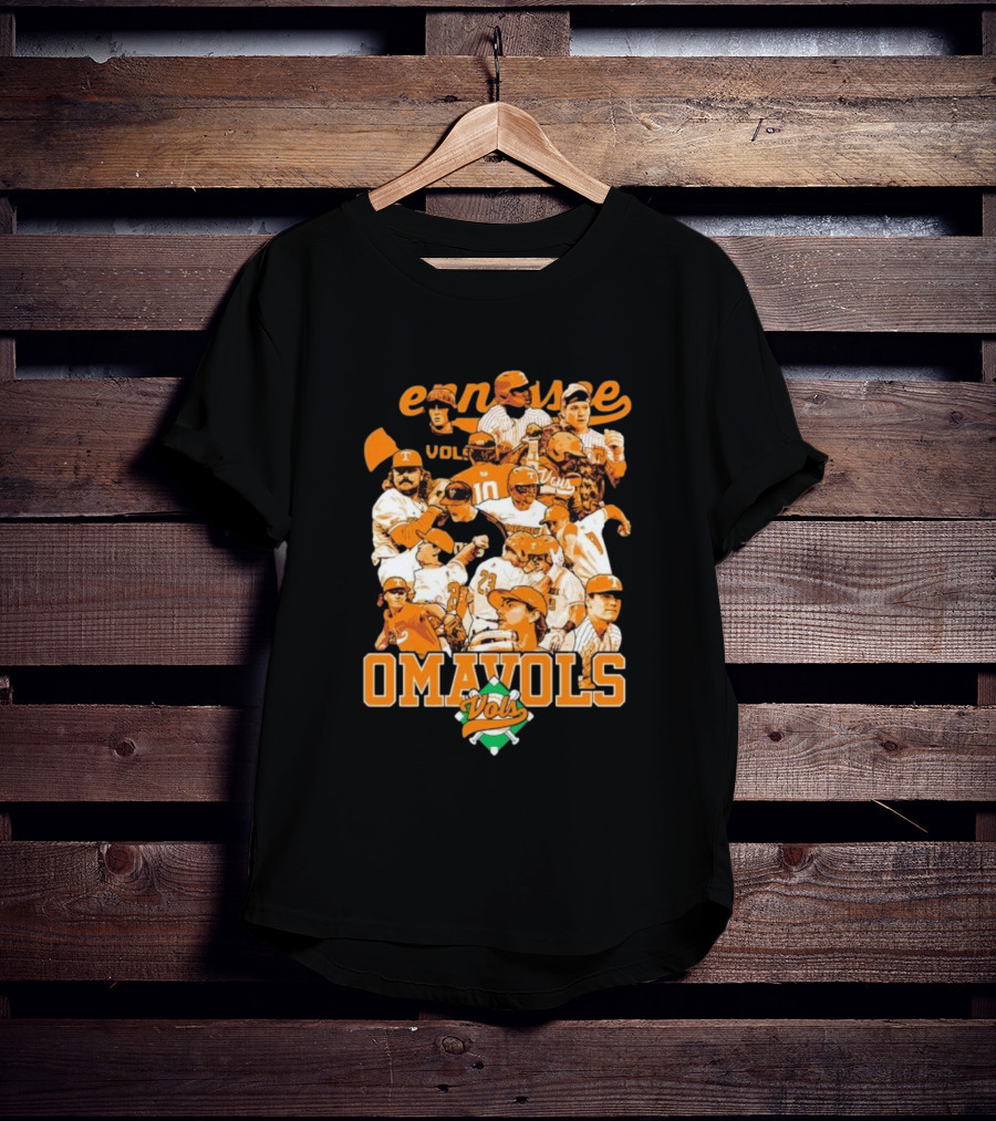 Tennessee Volunteers Omavols Baseball Players Collage T-Shirt