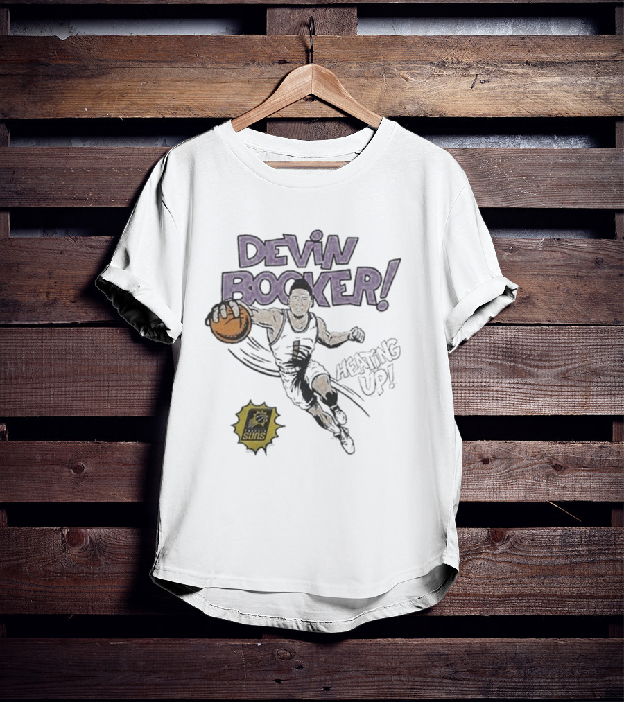 Devin Booker Phoenix Suns Dunking Up Comic T-Shirt