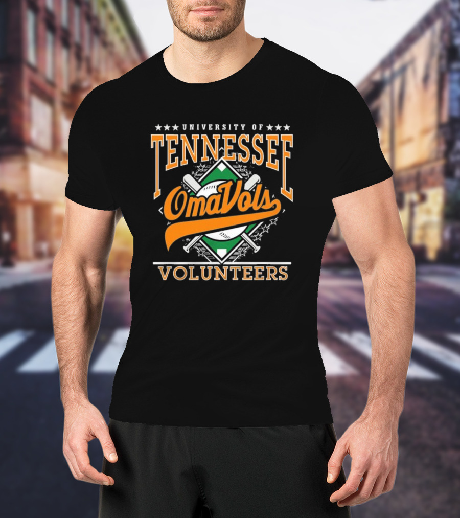 University Of Tennessee OmaVols Volunteers Baseball Throwback T-Shirt