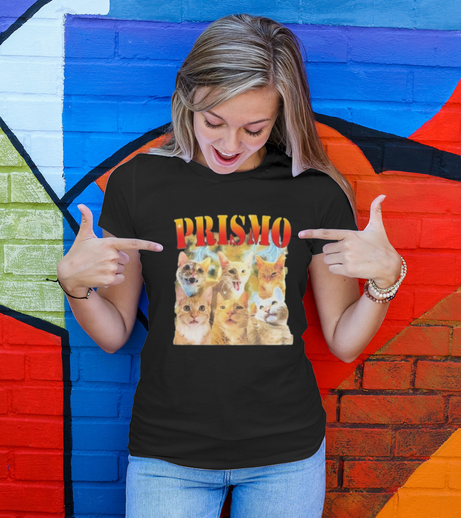 Prismo Cats Colorful Expressions Feline Montage T-Shirt