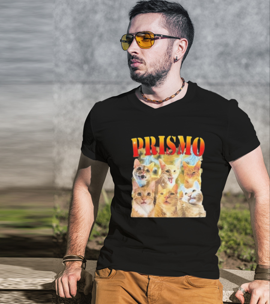 Prismo Cats Colorful Expressions Feline Montage T-Shirt