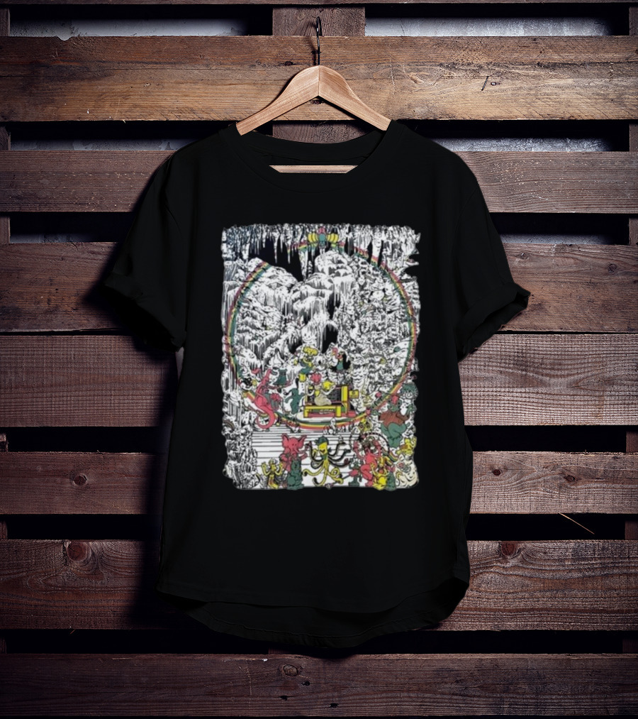 Brian Blomerth Sprinkle’s Glow Mineralogy Psychedelic Cavern Creatures And Vibrant Cosmic Scenes T-Shirt