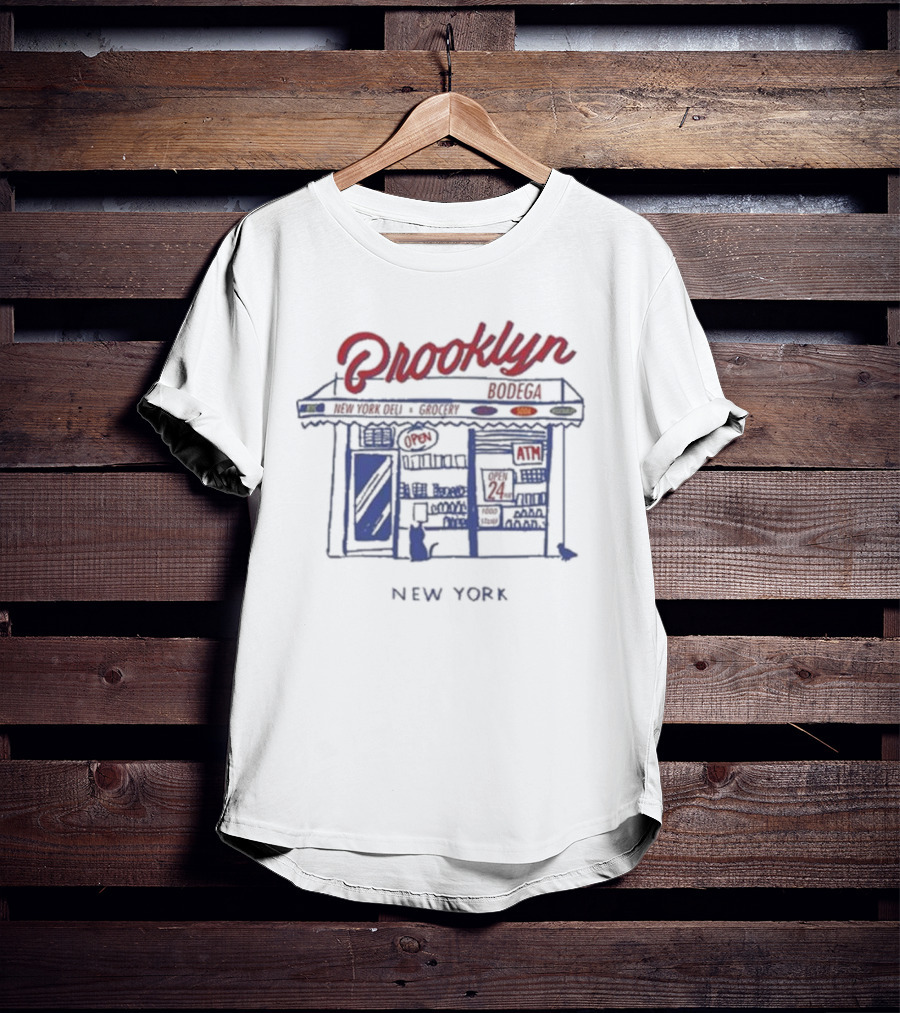 Brooklyn Bodega New York Deli Grocery Open 24 ATM T-Shirt