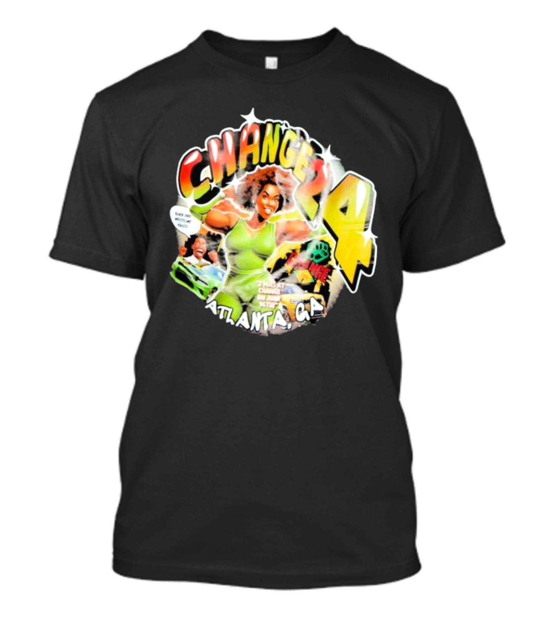 Change 24 Atlanta GA June 16th Black Pro Wrestling Rules T-Shirt